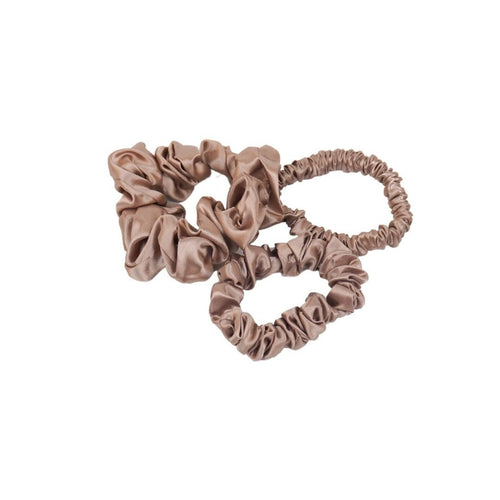 19 Momme Silk Scrunchies Mixed Size Set of 3