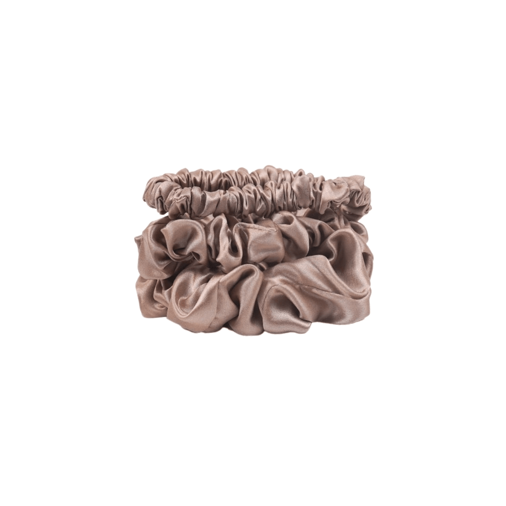 19 Momme Silk Scrunchies Mixed Size Set of 3