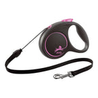 Dog Lead Flexi BLACK DESIGN 5 m Pink Size M-0