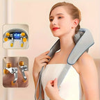 Electric Neck Massager, Portable Smart Cervical Massage-Grey-2