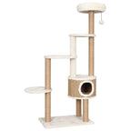 NNEVL Cat Tree with Luxury Cushion and Scratching Post 148cm Seagrass-1