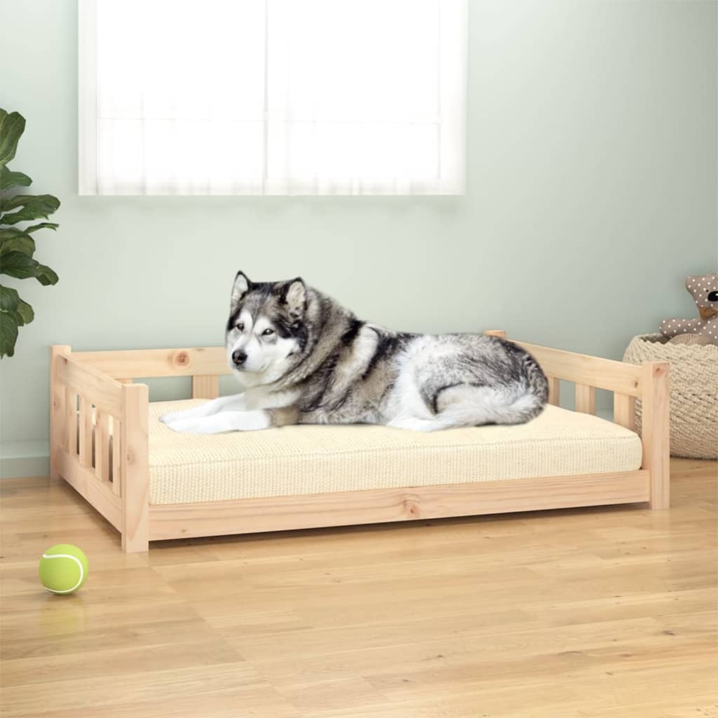 NNEVL Dog Bed 105.5x75.5x28 cm Solid Wood Pine-0