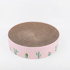 Durable Round Cat Scratch Board Bed and Toy-1