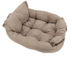 NNEOBA 3-in-1 Multifunction Dog And Cat Bed Soft Cotton Convertible Pet Mat Brown-0