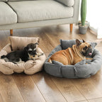 NNEOBA 3-in-1 Multifunction Dog And Cat Bed Soft Cotton Convertible Pet Mat Brown-3