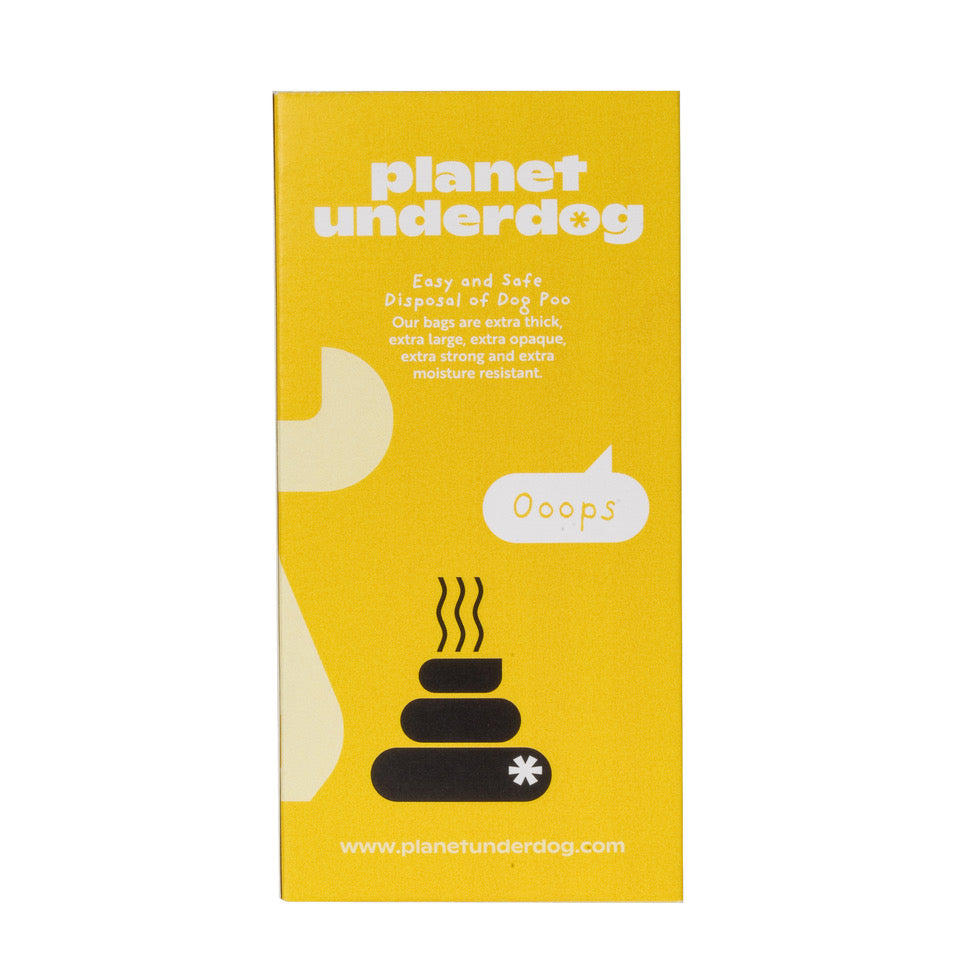 60 Planet Underdog Compostable Dog Poop Bags - Yellow Box
