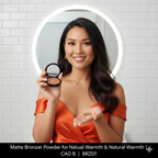 Matte Bronzer Powder for Natural Warmth & Sculpting | CAD B | BRZ01