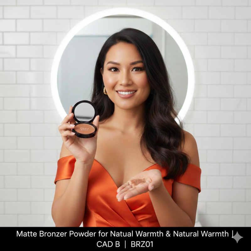 Matte Bronzer Powder for Natural Warmth & Sculpting | CAD B | BRZ01
