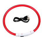 Usb Rechargeable Glow-In-The-Dark Pet Collar With Three Flashing Modes-1