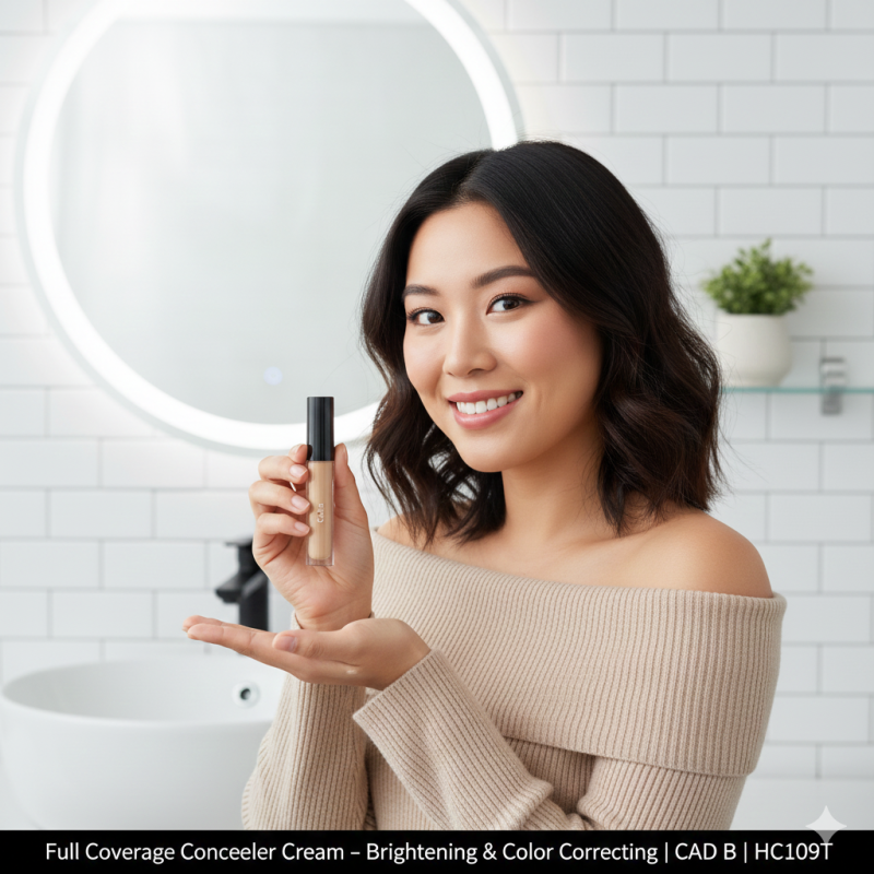 Full Coverage Concealer Cream – Brightening & Color Correcting | CAD B | HC109T