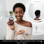 Dual Blend Powder Foundation – Matte & Adjustable Coverage | Cinnamon | CAD B | WD133