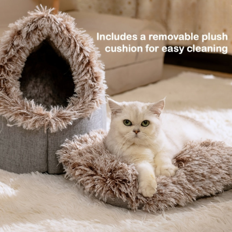 NNETM Donut Plush Cat Bed Cozy Cradle Nest-1