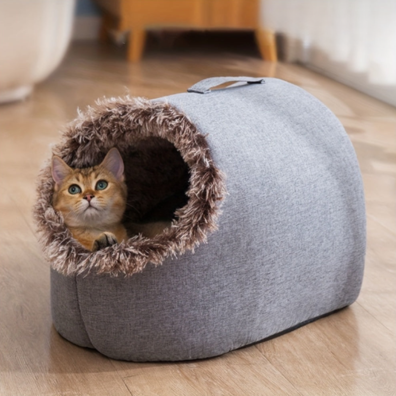 NNETM Donut Plush Cat Bed Cozy Cradle Nest-3