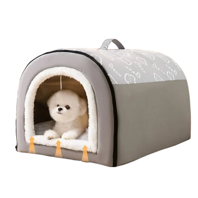 Warm Enclosed Dog Bed for All Seasons-0